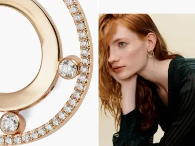 EARRINGS CREOLES MOVE ROMANE PM 3D print model