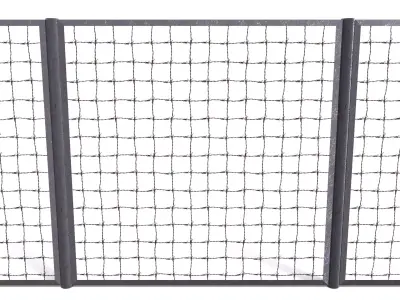 Low Poly Modular Fence 16 Low-poly 3D model