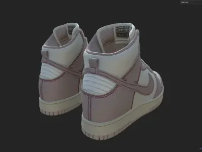 Nike Shoes High Low-poly 3D model