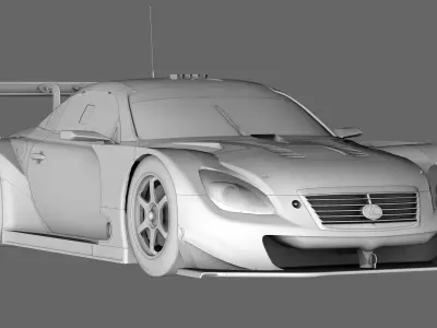 Lexus SC430 GT500 Low-poly 3D model