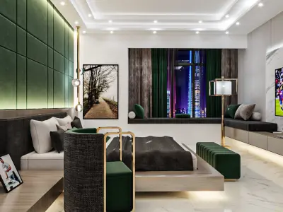 Bedroom  modern 03 3D model