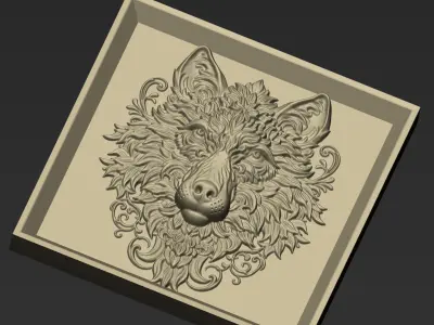 Wolf Head A76 3D print model