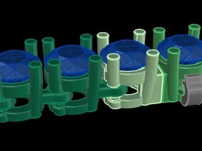 Diamond Tennis Necklace 3mm70 3D print model