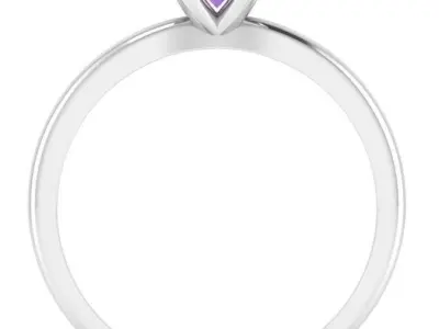 AV 400 Ladies Solitaire Bridal Engagement Ring 3D print model