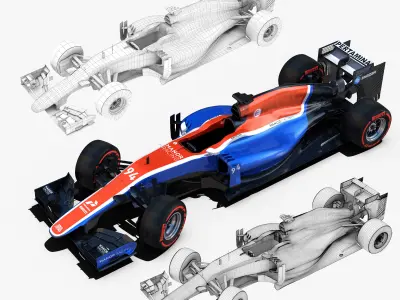 Manor MRT05 Car Low-poly 3D model