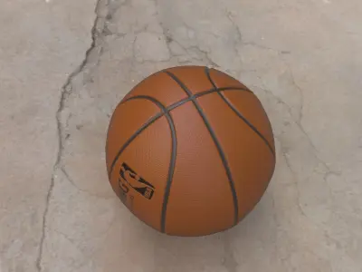 Basketball football Low-poly 3D model