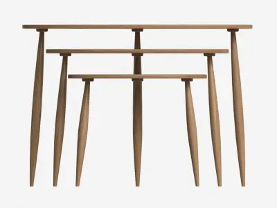 Nest of Tables Ercol Shalstone John Lewis 3D model