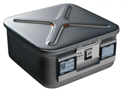  Asipco Middle Medical Container Low-poly 3D model