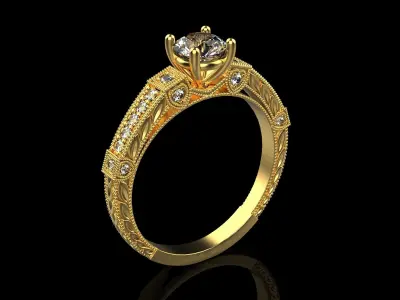Engagement ring  141 3D print model