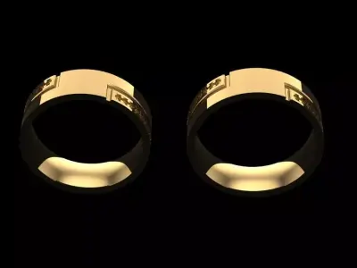 WEDDING RINGS 3D print model 2