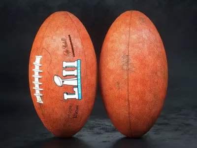 Superbowl football - Low poly 3D model Low-poly 3D model