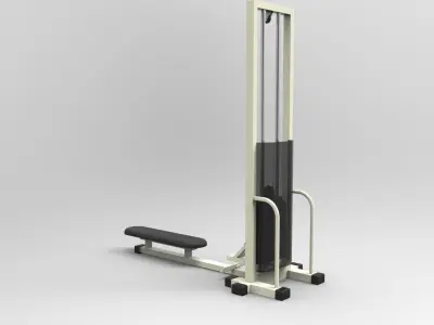 Gym Equipment Exercise Machine cable seated low row with update  Free 3D model