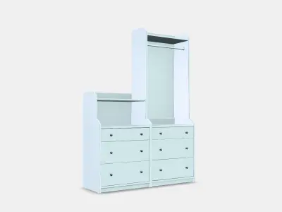 HAUGA Storage combination Low-poly 3D model