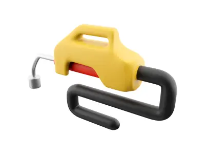 3d  gas station  cartoon icon 3D model