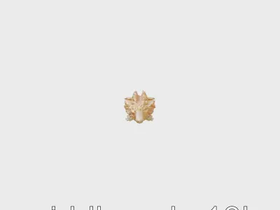 Sea Pen Coral Quill Model Low-poly 3D model