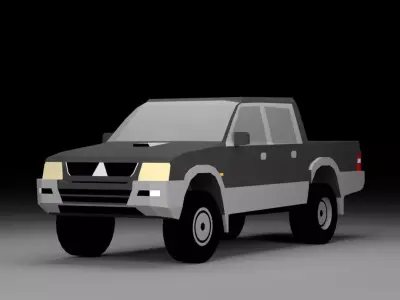 Low Poly Mitsubishi L200 Free low-poly 3D model