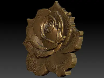 2 Rose CNC Relief Model 3D print model