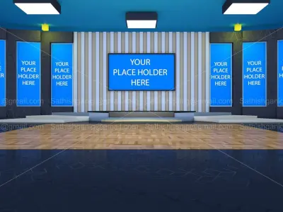 virtual set for shows 3D model