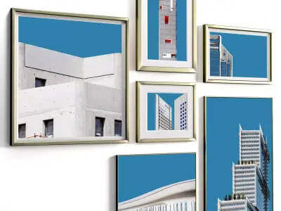 Minimal Photo Frame Set - 19 Low-poly 3D model
