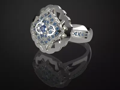 DIAMOND RING 072  3D print model
