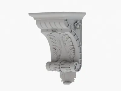 Scroll Corbel 51 - 3D Printable 3D model