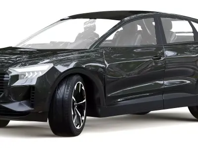 Audi Q4 sportback Low-poly 3D model