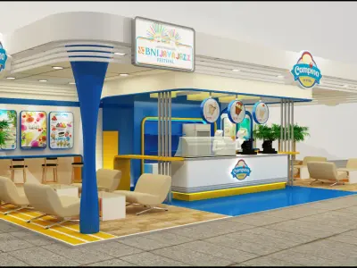 Booth Exhibition  Ice cream 3D model