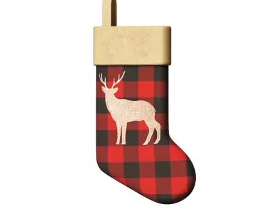 Christmas Stockings 01 Low-poly 3D model