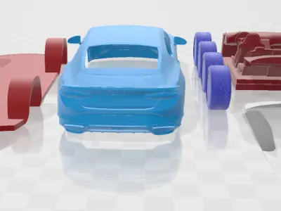 Bentley Continental GT Speed 2025 - Separate Parts STL Model 3D print model