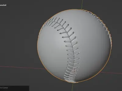 Baseball ball 3D model