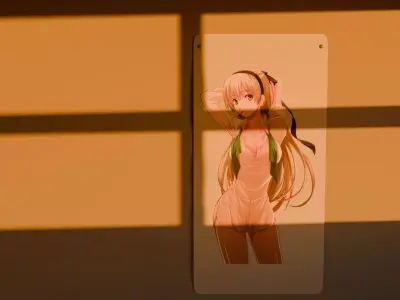 Poster Anime Girl 3D model