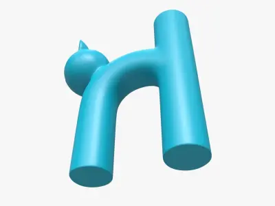 Ceramic Cat Vase 3D model