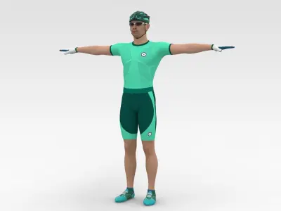 Cyclist 08 3D model