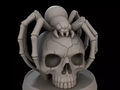 Spider on Skull 3D print model
