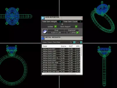 Oval Solitaire Ring Printable model 3dmodel  3D print model