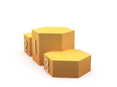 Cartoon podium 3D model