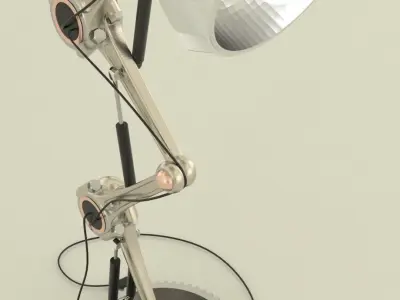 Industrial adjustable desk lamp 3D model