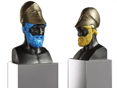 Pericles bust classic color 3D model
