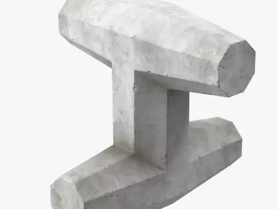 Dolos Concrete Breakwater Block 3D model