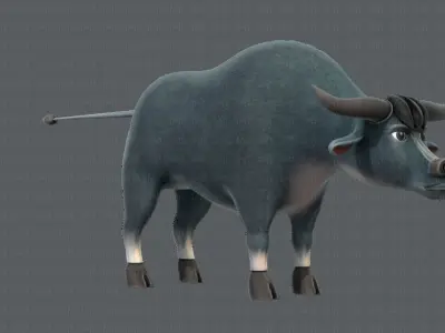 Bull V01 Low-poly 3D model