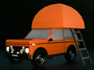 Lada Niva Car Model Low-poly 3D model