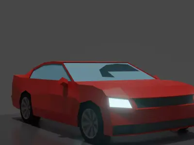 A LOW POLY CAR 3D print model