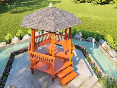 GAZEBO HEZAGONAL 3D model