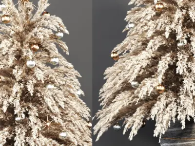 Christmas tree - Dried Plant-002 3D model