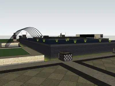 entrance water fountain 3D model