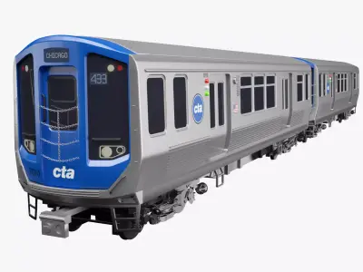 Chicago CTA train 7000 series 3D model