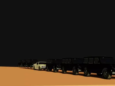 Prime Minister cars Low-poly 3D model