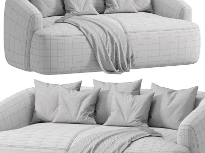Modulaire zitbank Sofa By Westwing 3D model