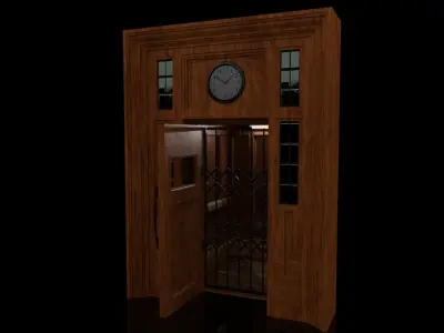 Vintage Elevator Low-poly 3D model