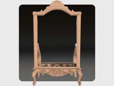 Carved sofa ornament for cnc 03 3D model